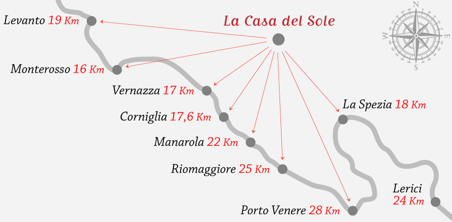 Mappa delle 5 Terre